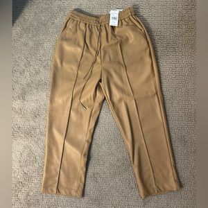 Jonathan Simkhai Tay Stretch Vegan Leather Pant in camel
